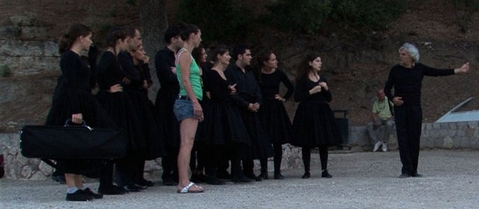 Golfo in Epidaurus: Filming a performance